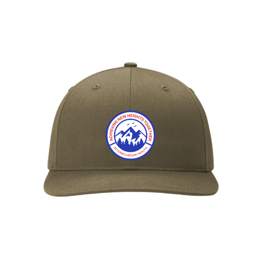 Peaks Landscape Khaki Flat Brim Hat